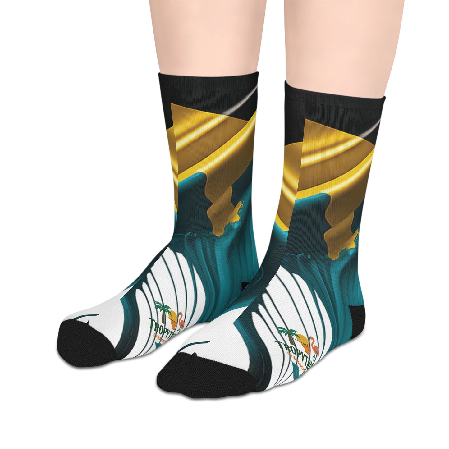 Bahamian Wave Crew Socks