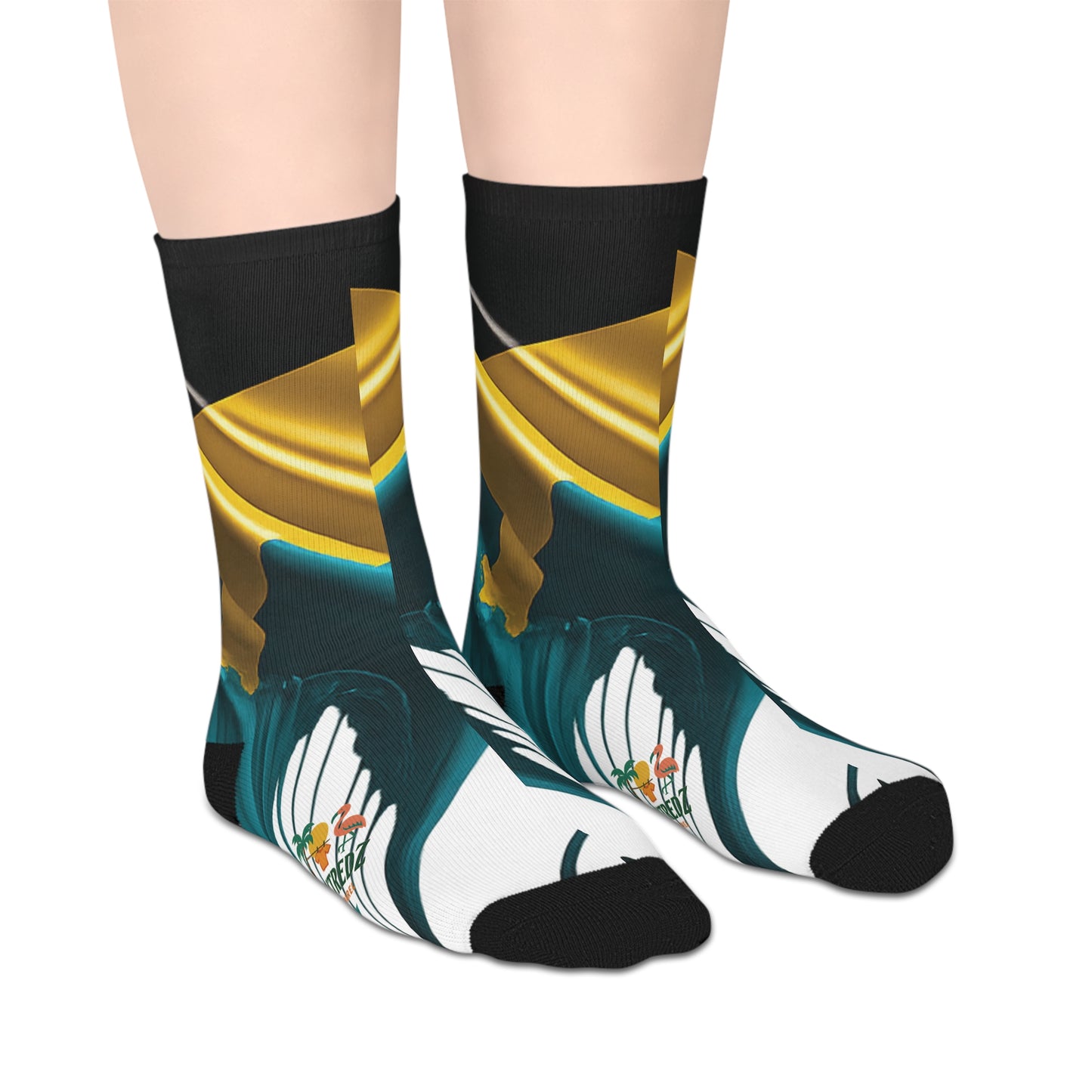 Bahamian Wave Crew Socks