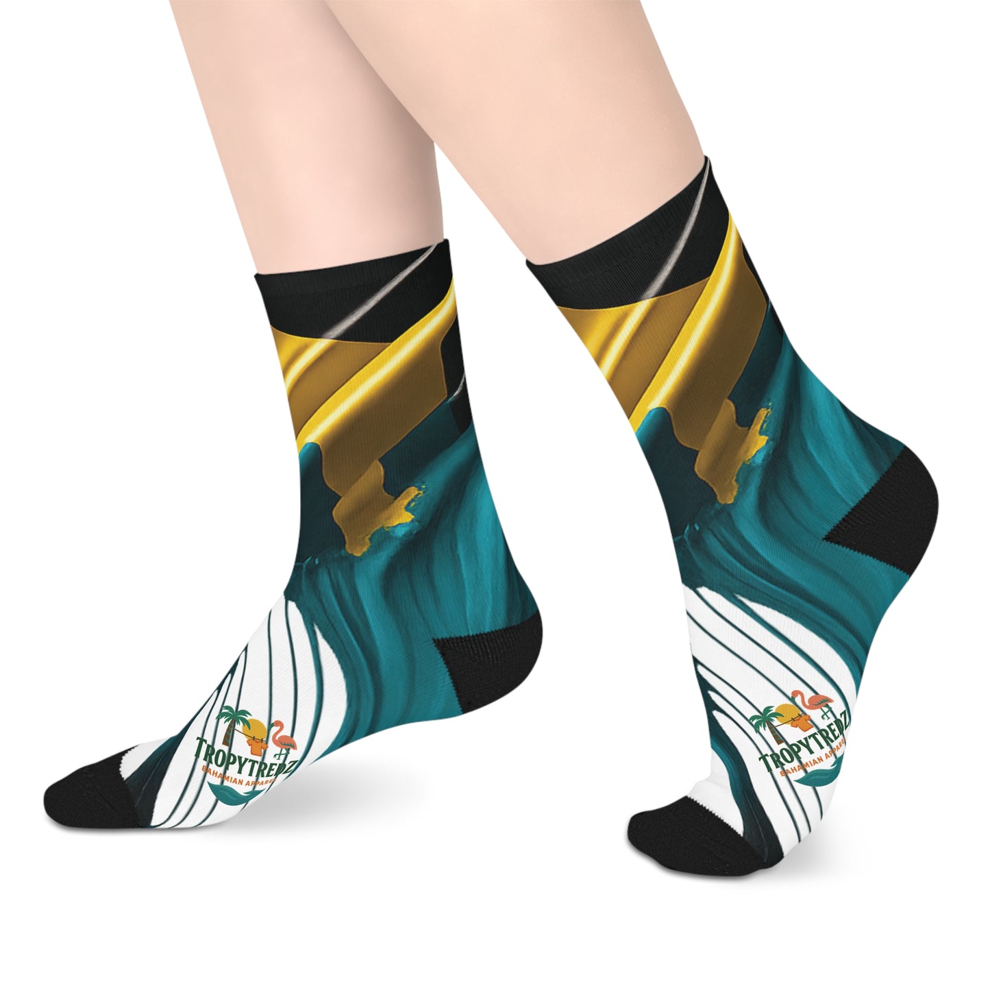Bahamian Wave Crew Socks