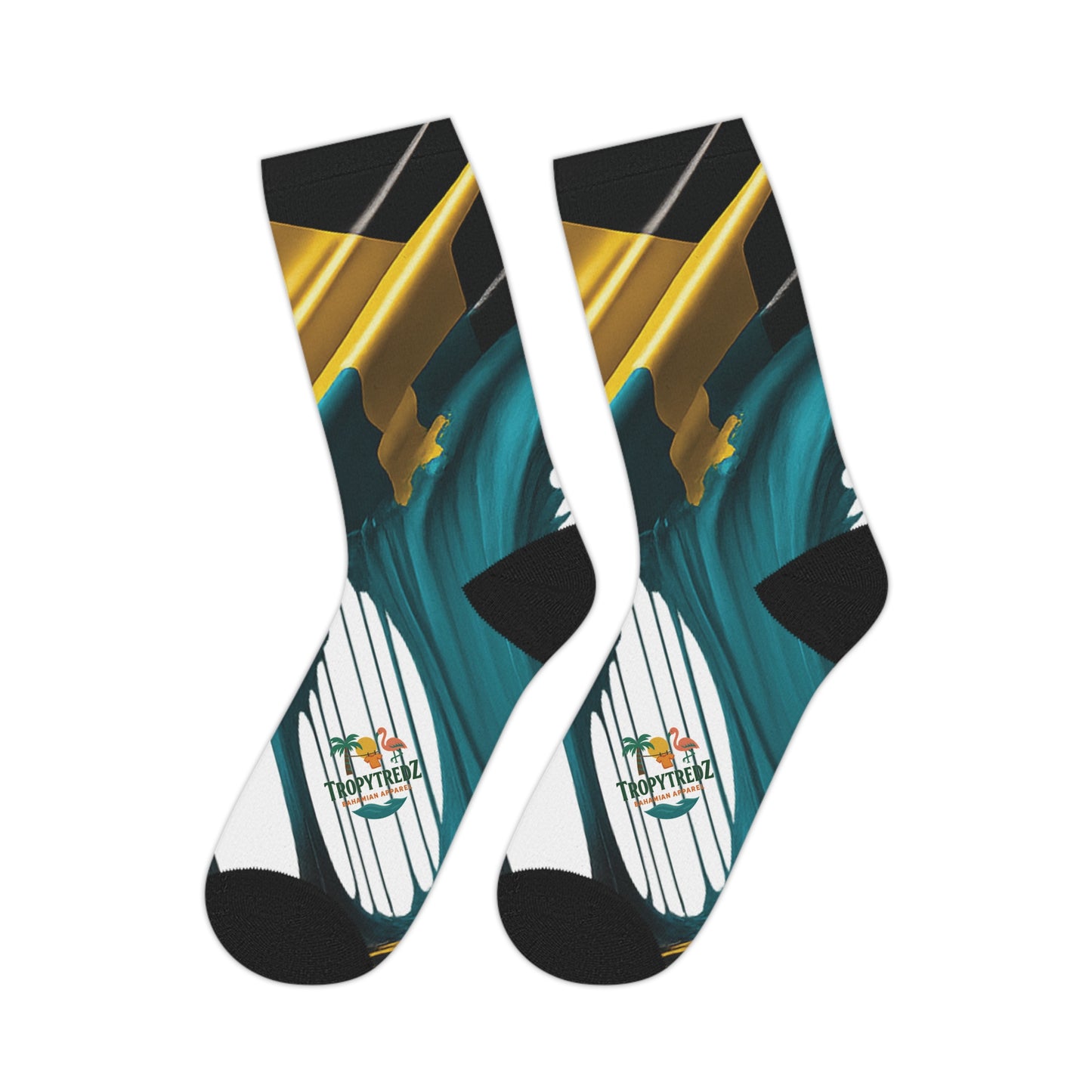 Bahamian Wave Crew Socks