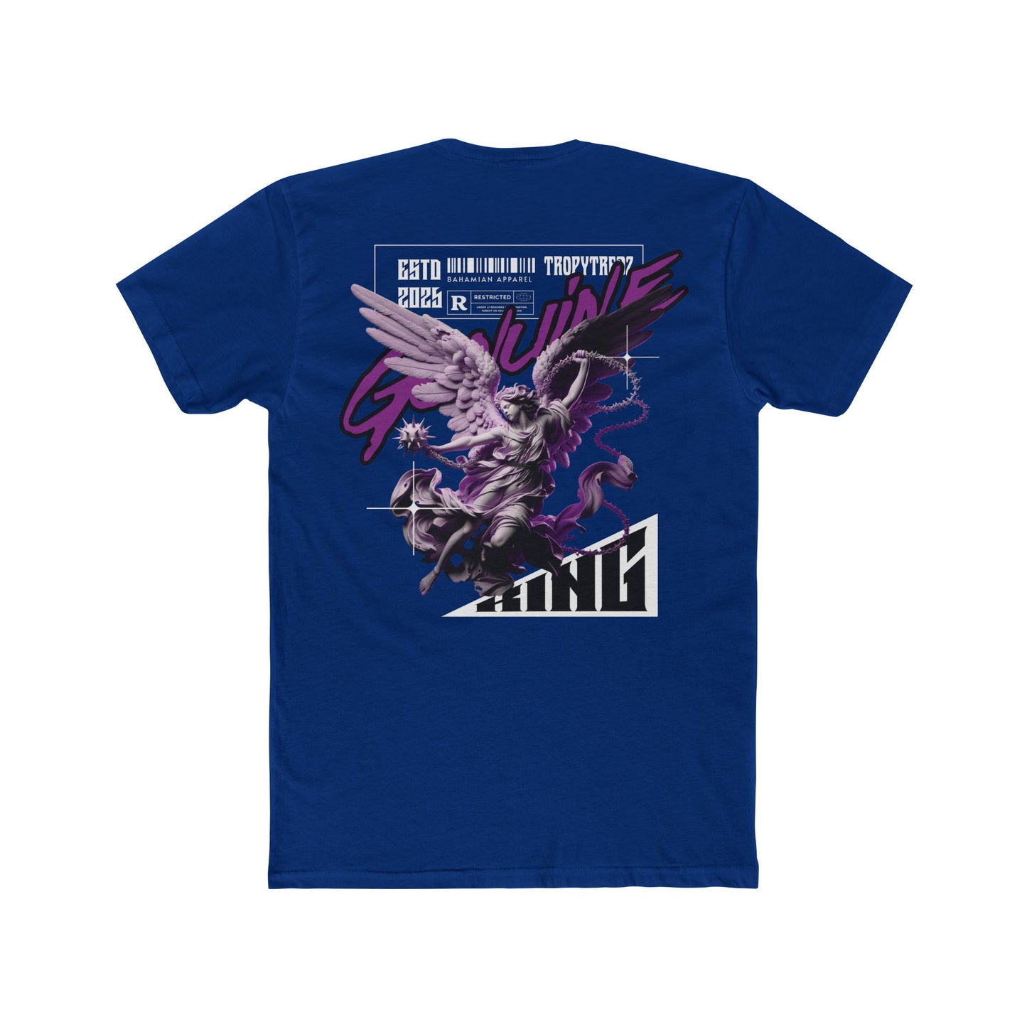 Genuine Angel Warrior Graphic Tee – Black & Purple Edition