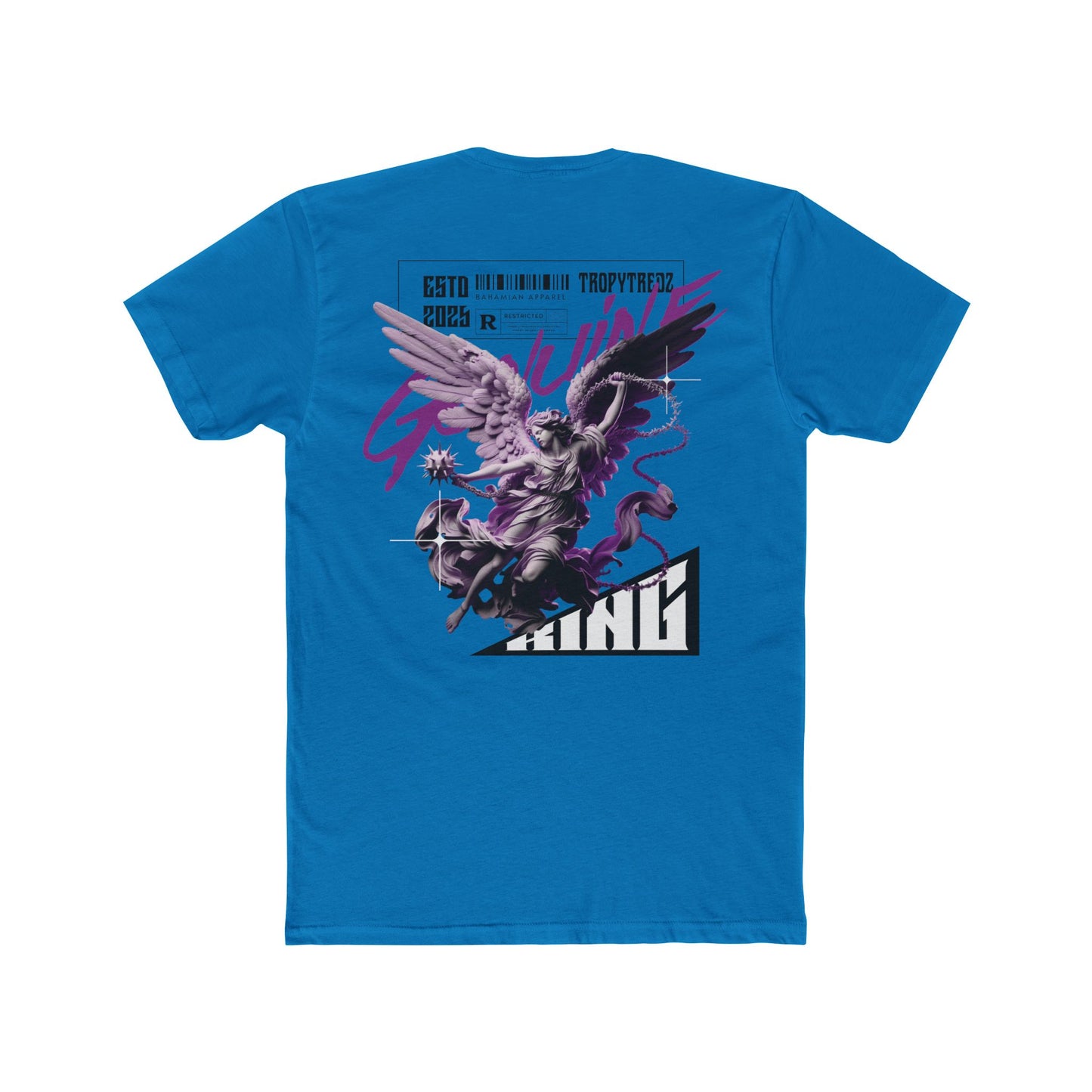 Genuine Angel Warrior Graphic Tee – Black & Purple Edition