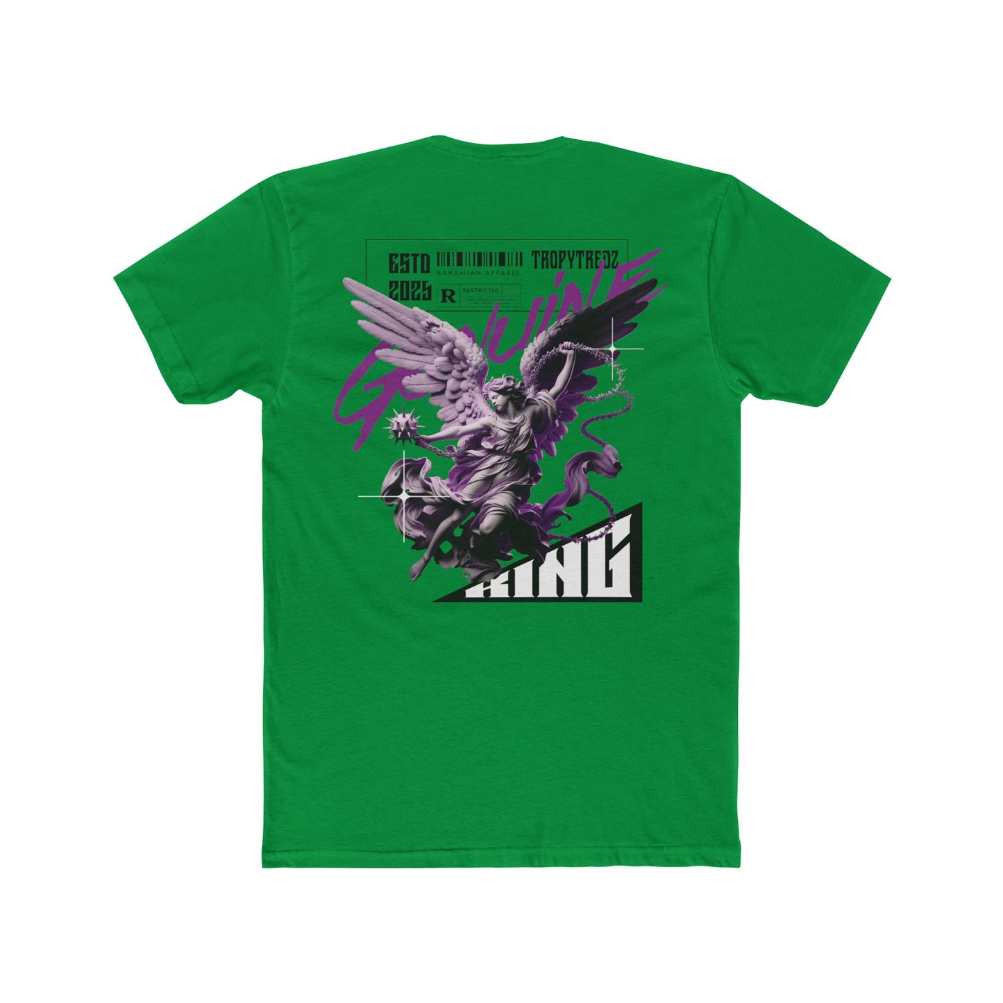 Genuine Angel Warrior Graphic Tee – Black & Purple Edition