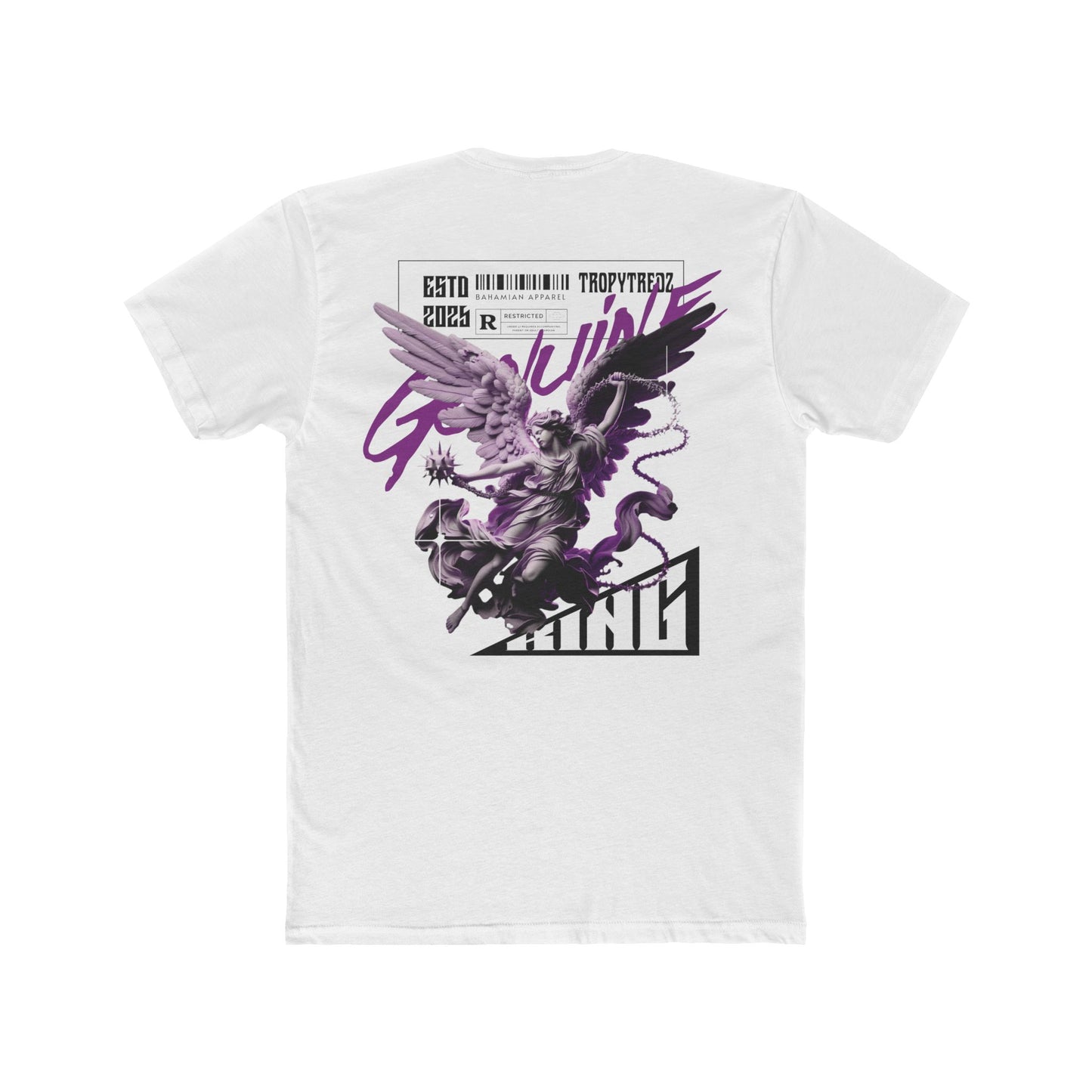 Genuine Angel Warrior Graphic Tee – Black & Purple Edition