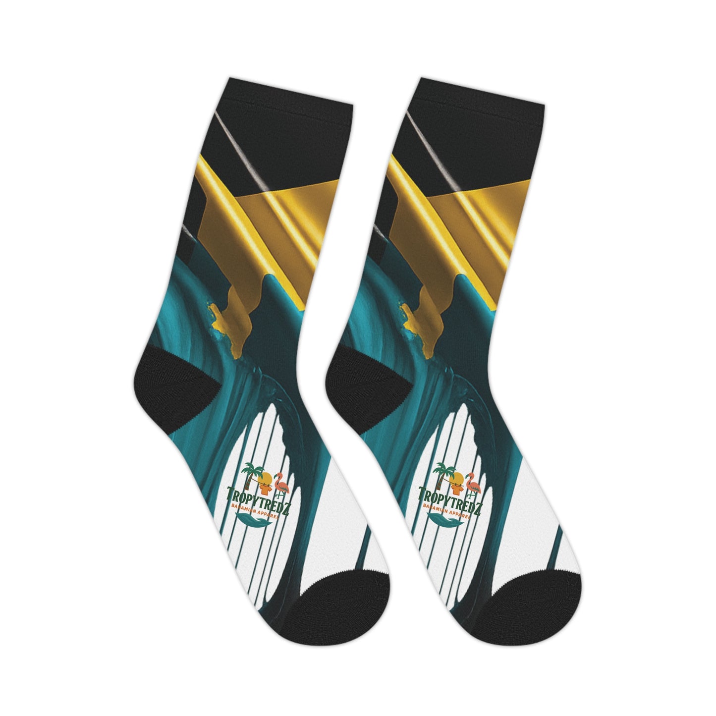 Bahamian Wave Crew Socks
