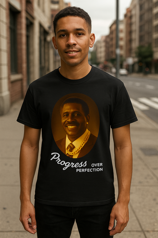 Progress Over Perfection Tee – Real Wybe King Edition