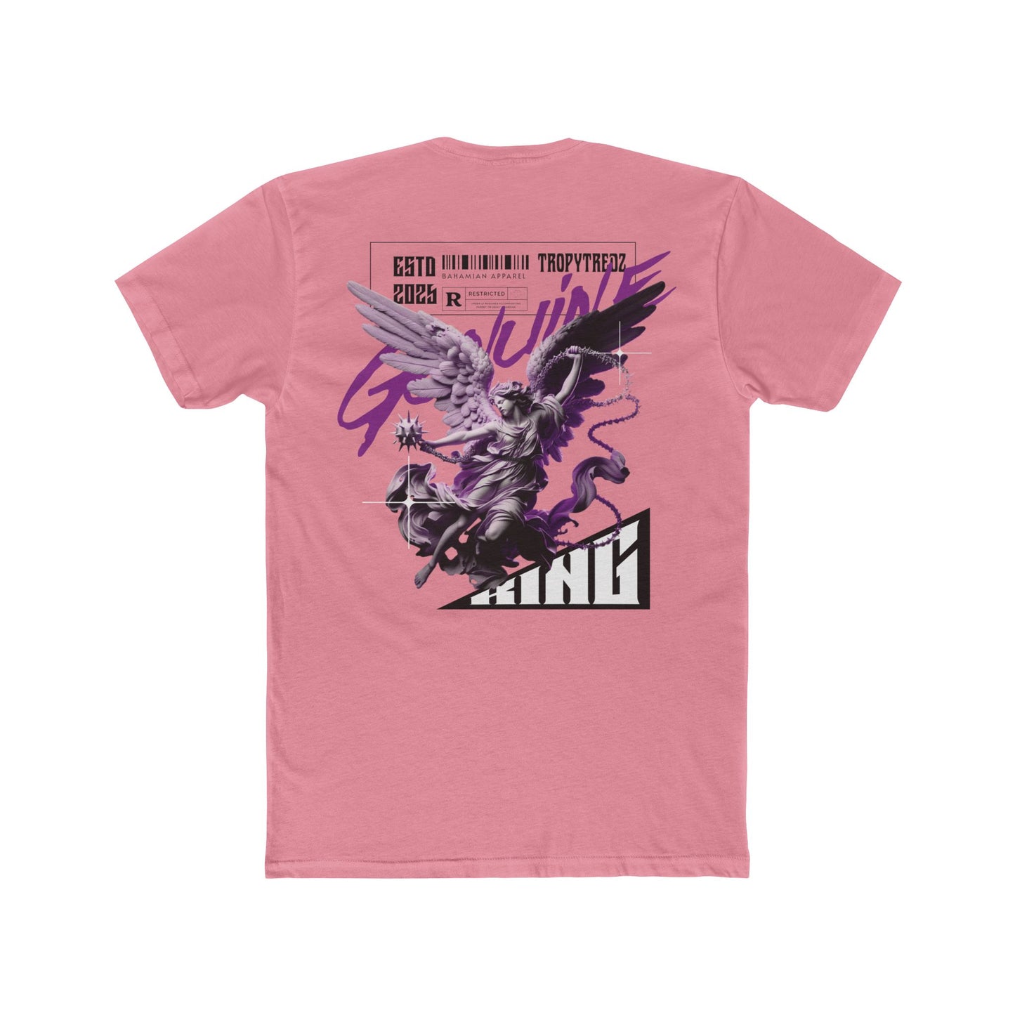 Genuine Angel Warrior Graphic Tee – Black & Purple Edition